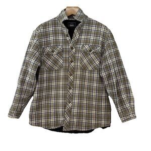 LEVI STRAUSS Vintage Flannel Quilted Jacket Mens Large 100% Cotton Shell Shacket